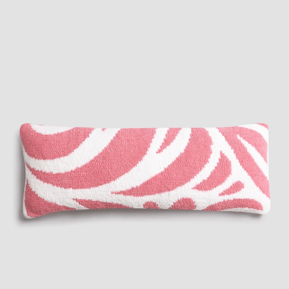 Sunday Citizen Versailles Lumbar Cozy Pillow in Rouge / Pink - Off White